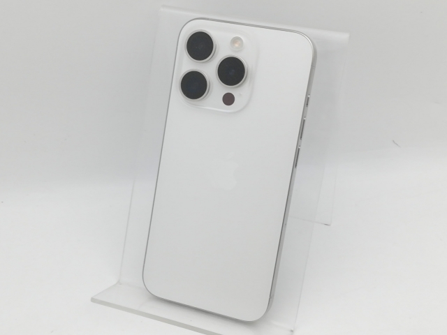【中古】Apple 国内版 【SIMフリー】 iPhone 15 Pro 256GB ホワイトチタニウム MTUD3J/A【中野】保証期間１ヶ月【ランクB】