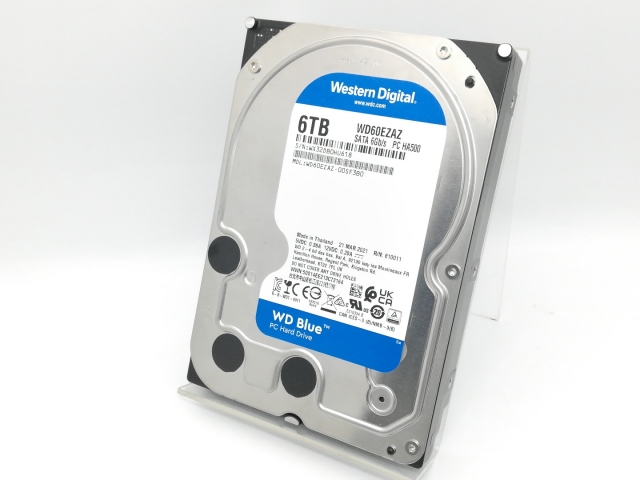【中古】W.D. WD60EZAZ WD Blue 6TB/5400rpm/256MB/6Gbps【中野】保証期間１週間