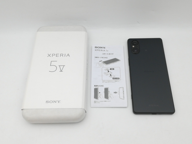 【中古】SONY 国内版 【SIMフリー】 Xperia 5 V 8GB 256GB ブラック XQ-DE44【中野】保証期間１ヶ月【ランクC】