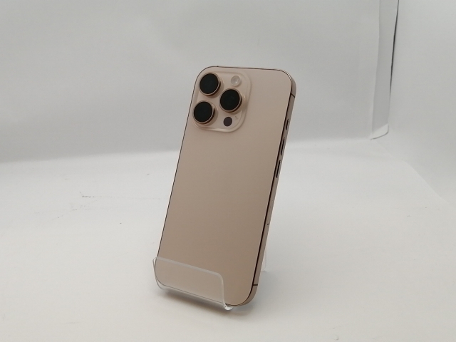 【中古】Apple 国内版 【SIMフリー】 iPhone 16 Pro 128GB デザートチタニウム MYMX3J/A【新宿】保証期間１ヶ月【ランクA】