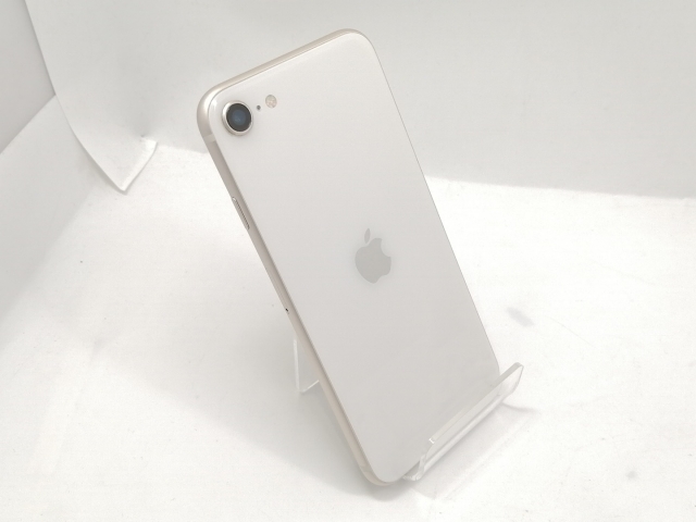 【中古】Apple au 【SIMフリー】 iPhone SE（第3世代） 64GB スターライト MMYD3J/A【宇田川】保証期間１ヶ月【ランクC】