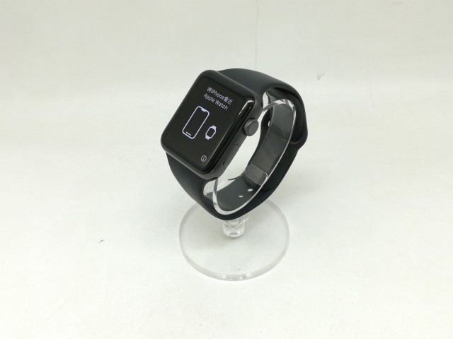 【中古】Apple Apple Watch Series3 42mm GPS スペースグレイアルミニウム/ブラックスポーツバンド MTF32J/A【宇田川】保証期間１ヶ月【