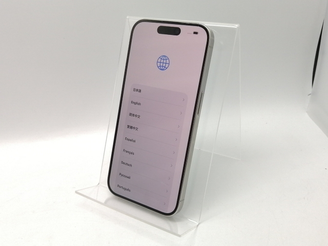 【中古】Apple 国内版 【SIMフリー】 iPhone 15 Pro 256GB ホワイトチタニウム MTUD3J/A【高崎モントレー】保証期間１ヶ月【ランクC】_1