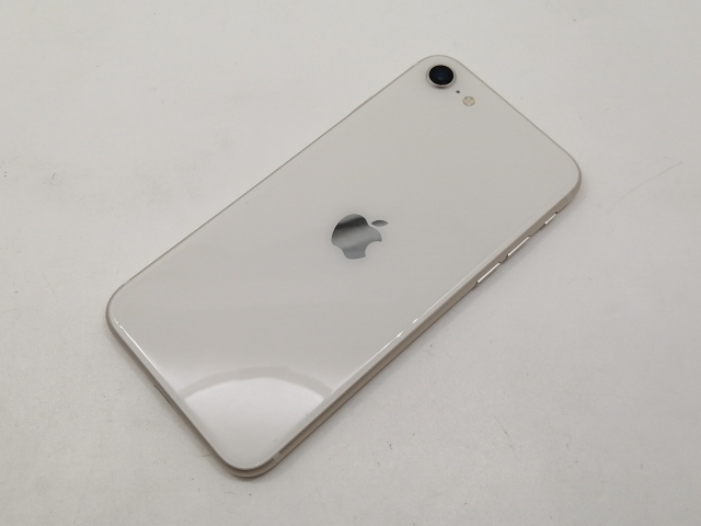 【中古】Apple au 【SIMフリー】 iPhone SE（第3世代） 128GB スターライト MMYG3J/A【宇田川】保証期間１ヶ月【ランクC】