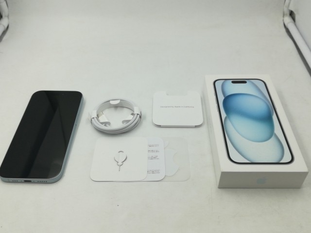 【中古】【赤ロム保証あり】Apple docomo 【SIMフリー】 iPhone 15 128GB ブルー MTML3J/A【道玄坂】保証期間１ヶ月【ランクA】