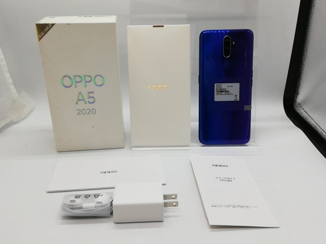 Oppo A5 2020 ブルー 4GB/64GB 　楽天　SIMフリー　中古 OPPO A5 2020 Blue 4GB⁄64GB 楽天モバイル SIMフリー SIMフリーOPPO