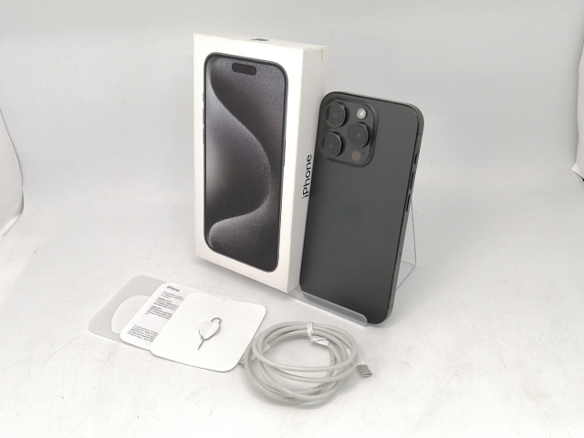 【中古】Apple 国内版 【SIMフリー】 iPhone 15 Pro 256GB ブラックチタニウム MTUC3J/A【川越クレアモール】保証期間１ヶ月【ランクC】_7