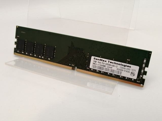 【中古】DDR4 16GB PC4-25600(DDR4-3200)【デスクトップPC用】【高崎モントレー】保証期間１週間
