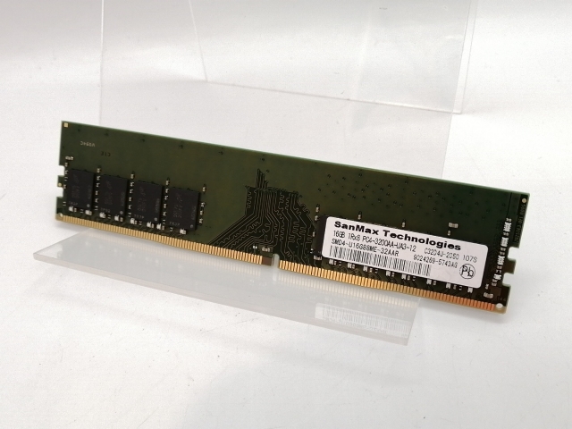 【中古】DDR4 16GB PC4-25600(DDR4-3200)【デスクトップPC用】【高崎モントレー】保証期間１週間