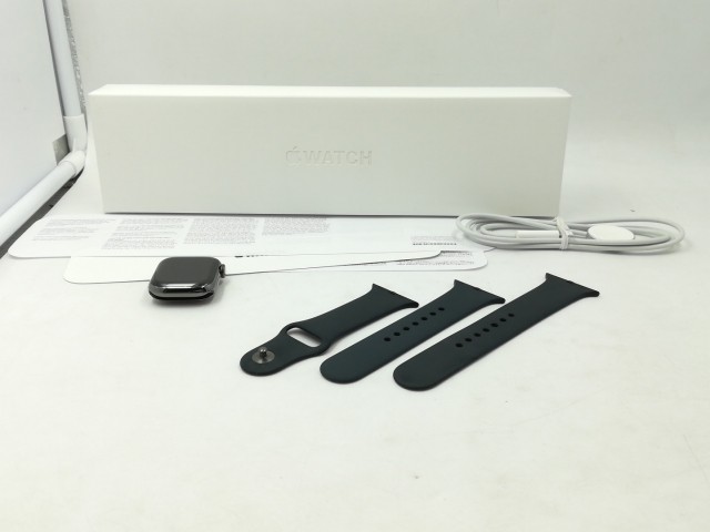 【中古】Apple Apple Watch Series8 41mm Cellular グラファイトステンレススチールケース/ミッドナイトスポーツバンド MNJJ3J/A【戸塚】