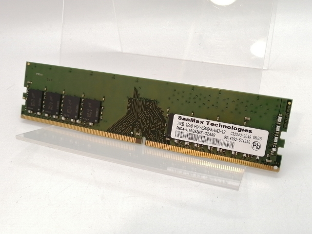 【中古】DDR4 16GB PC4-25600(DDR4-3200)【デスクトップPC用】【高崎モントレー】保証期間１週間