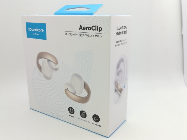 Anker Soundcore AeroClip ホワイト&ゴールド AeroClip ホワイト&ゴールド Anker新作】イヤーカフ型ワイヤレス