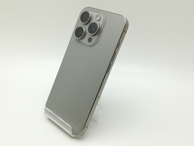 【中古】Apple 国内版 【SIMフリー】 iPhone 15 Pro 128GB ナチュラルチタニウム MTU93J/A【新橋】保証期間１ヶ月【ランクC】