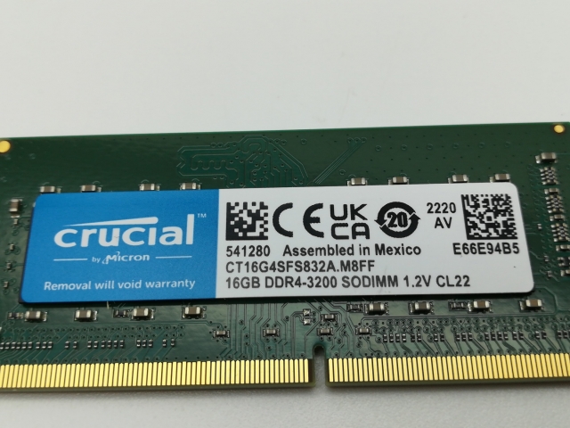 【中古】260PIN 16GB DDR4-3200(PC4-25600) SODIMM 【ノートPC用】【新橋】保証期間１週間_2