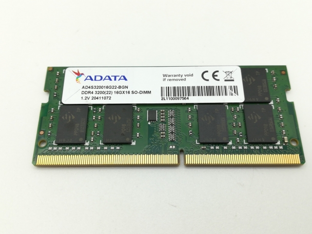 【中古】260PIN 16GB DDR4-3200(PC4-25600) SODIMM 【ノートPC用】【新橋】保証期間１週間