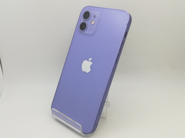 【中古】Apple au 【SIMロック解除済み】 iPhone 12 128GB パープル MJNJ3J/A【スマーク伊勢崎】保証期間１ヶ月【ランクB】