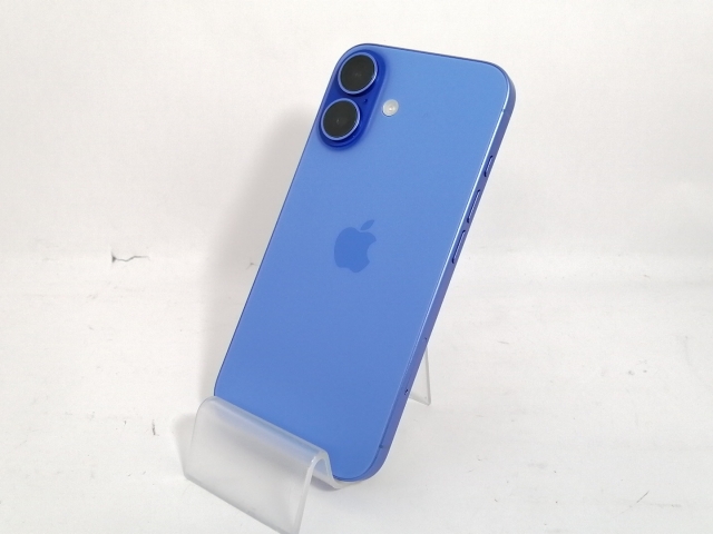 【中古】Apple UQmobile 【SIMフリー】 iPhone 16 128GB ウルトラマリン MYDU3J/A【新宿】保証期間１ヶ月【ランクA】