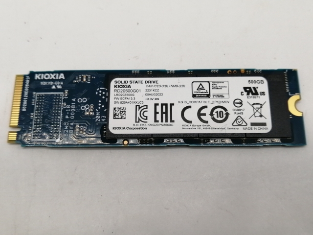 【中古】各社 500GB SSD (M.2 2280/PCIe3.0 NVMe)【新宿】保証期間１週間