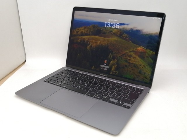 【中古】Apple MacBook Air 13インチ CTO (M1・2020) スペースグレイ Apple M1(CPU:8C/GPU:7C)/16G/256G【新宿2】保証期間１ヶ月【ランク