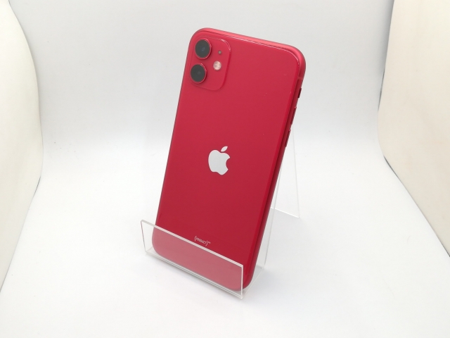 【中古】Apple au 【SIMロック解除済み】 iPhone 11 64GB (PRODUCT)RED MWLV2J/A【OSU301】保証期間１ヶ月【ランクC】