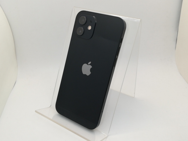 【中古】Apple au 【SIMロック解除済み】 iPhone 12 64GB ブラック MGHN3J/A【三宮駅前】保証期間１ヶ月【ランクB】