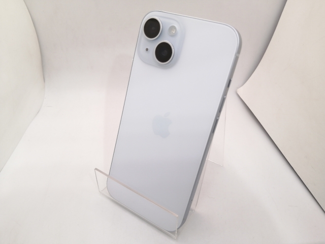 【中古】Apple 楽天モバイル 【SIMフリー】 iPhone 15 256GB ブルー MTMR3J/A【三宮駅前】保証期間１ヶ月【ランクC】