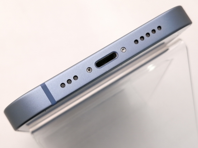 【中古】【赤ロム保証あり】Apple au 【SIMフリー】 iPhone 14 128GB ブルー MPVJ3J/A【三宮駅前】保証期間１ヶ月【ランクA】