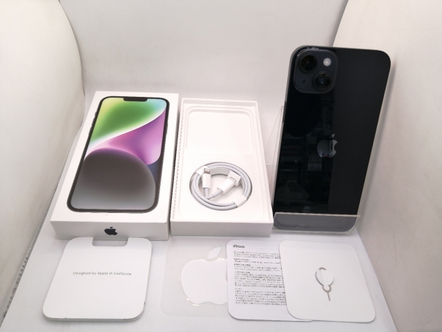 【中古】Apple 国内版 【SIMフリー】 iPhone 14 Plus 256GB ミッドナイト MQ4J3J/A【大阪堂島】保証期間１ヶ月【ランクB】