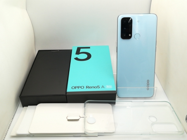 美品 OPPO Reno 5A アイスブルー OPPO Reno 5a アイスブルー SIMフリー OPPO Reno5 A アイスブルー SIM