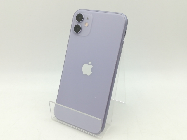 【中古】Apple au 【SIMロック解除済み】 iPhone 11 64GB パープル MWLX2J/A【熊本】保証期間１ヶ月【ランクB】