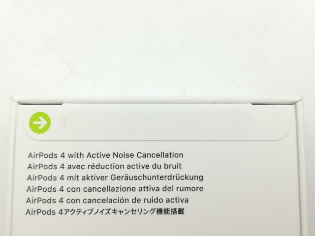 未使用】Apple AirPods 4 アクティブノイズキャンセリング搭載モデル
