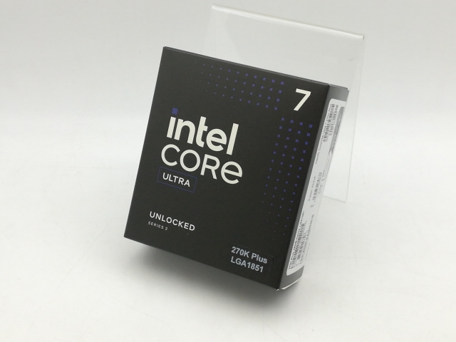 【未使用】Intel Core Ultra 7 270K Plus (3.7GHz) Box LGA1851/24C(P:8C/E:16C)/24T/L3 36M/Intel Graphics/PBP125W【神戸】保証期間１週間