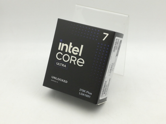 【未使用】Intel Core Ultra 7 270K Plus (3.7GHz) Box LGA1851/24C(P:8C/E:16C)/24T/L3 36M/Intel Graphics/PBP125W【神戸】保証期間１週間