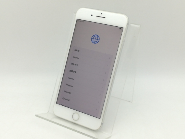 【中古】Apple au 【SIMロック解除済み】 iPhone 8 Plus 64GB シルバー MQ9L2J/A【大宮東口】保証期間１ヶ月【ランクB】_1