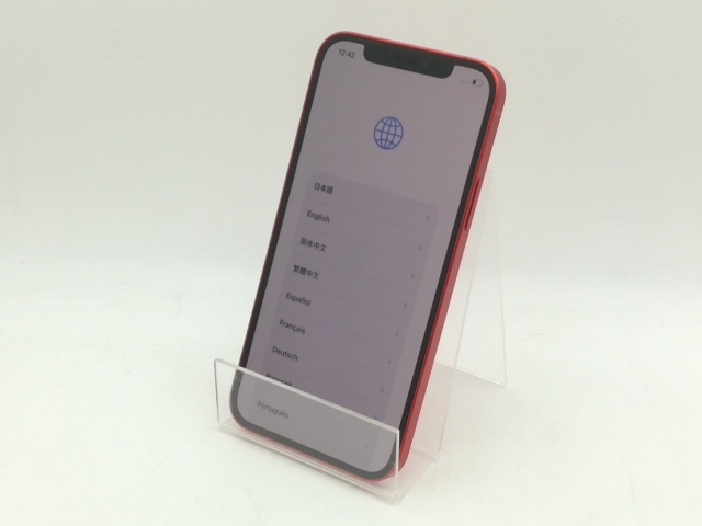 【中古】Apple 国内版 【SIMフリー】 iPhone 12 128GB (PRODUCT)RED MGHW3J/A【神戸】保証期間１ヶ月【ランクB】_1