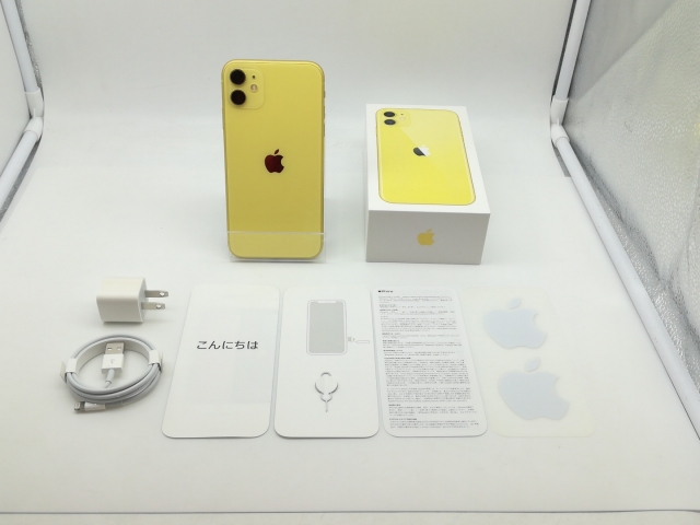 【中古】Apple 国内版 【SIMフリー】 iPhone 11 128GB イエロー MWM42J/A【神戸】保証期間１週間【ランクC】の通販は