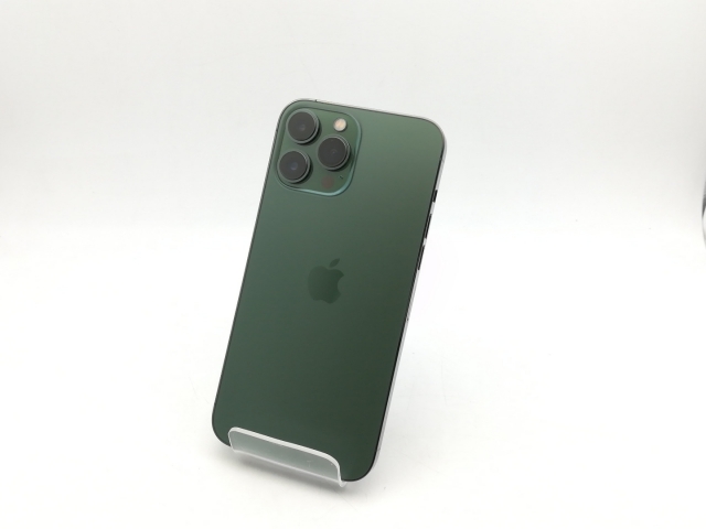 【中古】Apple 国内版 【SIMフリー】 iPhone 13 Pro Max 256GB アルパイングリーン MNCV3J/A【神戸】保証期間１ヶ月【ランクA】