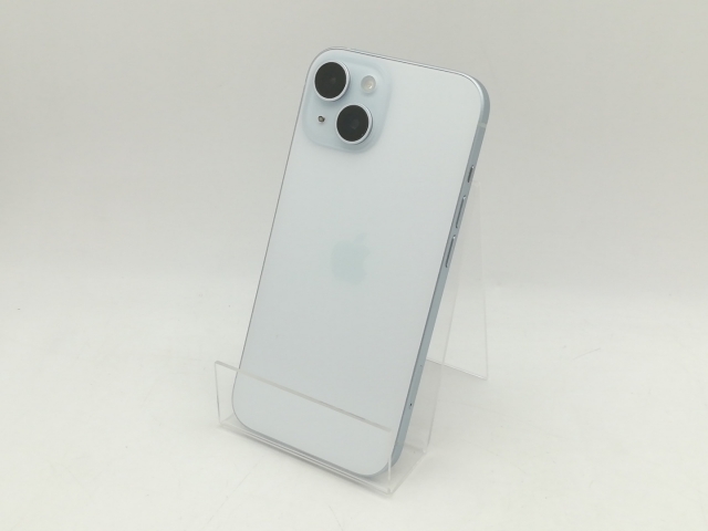 【中古】Apple SoftBank 【SIMフリー】 iPhone 15 128GB ブルー MTML3J/A【大須アメ横】保証期間１ヶ月【ランクC】