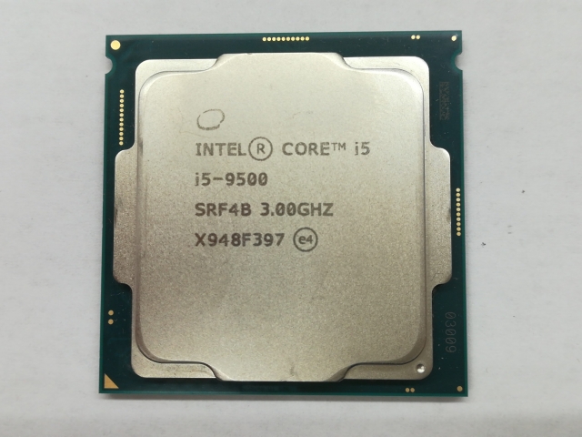 【中古】Intel Core i5-9500 (3GHz/TB:4.4GHz/SRF4B/U0) bulk LGA1151/6C/6T/L3 9M/UHD630/TDP65W【日本橋3】保証期間１週間