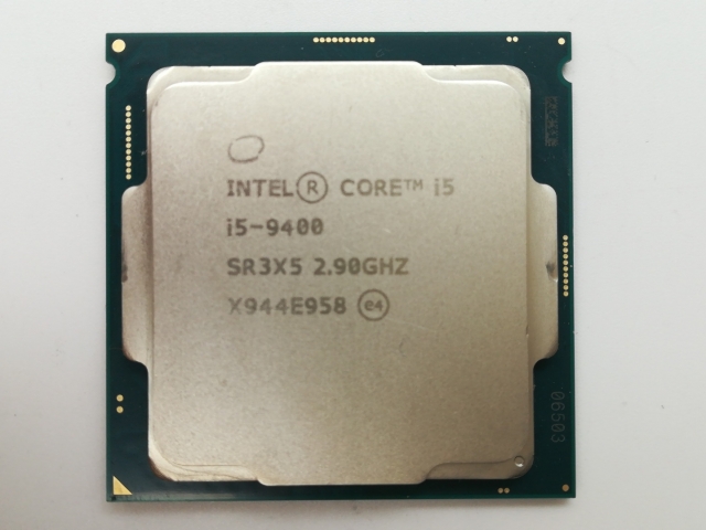 【中古】Intel Core i5-9400 (2.9GHz/TB:4.1GHz/SR3X5/U0) bulk LGA1151/6C/6T/L3 9M/UHD630/TDP65W【日本橋3】保証期間１週間 7,004円