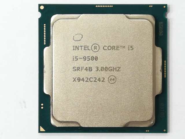 【中古】Intel Core i5-9500 (3GHz/TB:4.4GHz/SRF4B/U0) bulk LGA1151/6C/6T/L3 9M/UHD630/TDP65W【日本橋3】保証期間１週間