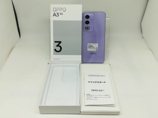 OPPO A3 5G 4GB/128GB パープル 中古】Oppo ymobile 【SIMフリー