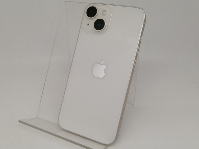 【中古】Apple au 【SIMフリー】 iPhone 14 128GB スターライト MPUQ3J/A【大須アメ横】保証期間１ヶ月【ランクB】