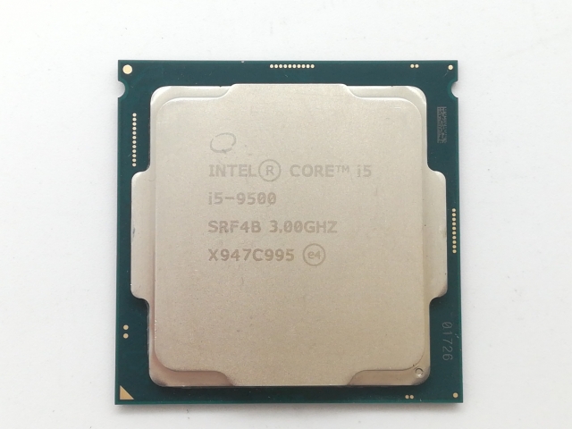 【中古】Intel Core i5-9500 (3GHz/TB:4.4GHz/SRF4B/U0) bulk LGA1151/6C/6T/L3 9M/UHD630/TDP65W【日本橋3】保証期間１週間 7,004円