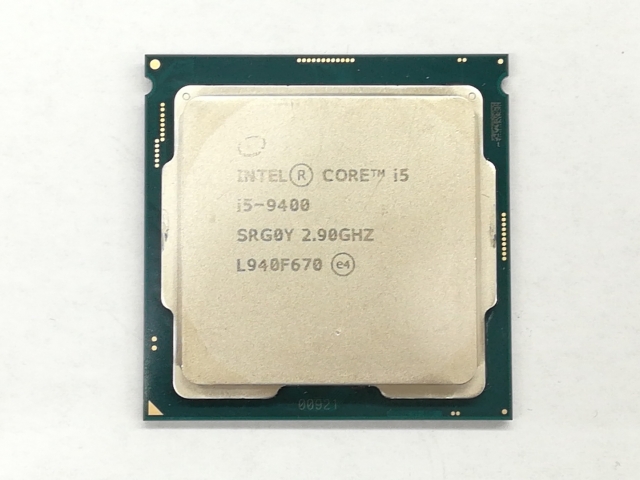 【中古】Intel Core i5-9400 (2.9GHz/TB:4.1GHz/SRG0Y/R0) bulk LGA1151/6C/6T/L3 9M/UHD630/TDP65W【日本橋3】保証期間１週間