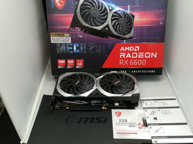 【中古】MSI Radeon RX 6600 MECH 2X 8G RX6600/8GB(GDDR6)/PCI-E【日本橋3】保証期間１週間