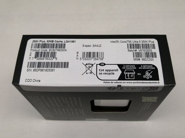 【未使用】Intel Core Ultra 5 250K Plus (4.2Ghz) Box LGA1851/18C(P:6C/E:12C)/18T/L3 30M/Intel Graphics/PBP125W【日本橋3】保証期間１週間_2