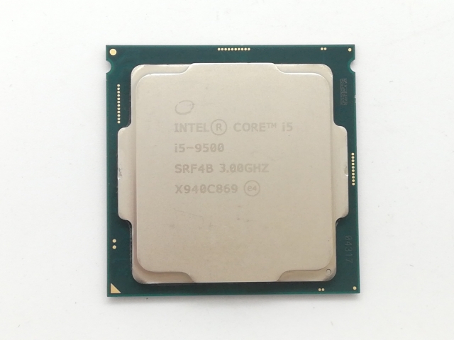 【中古】Intel Core i5-9500 (3GHz/TB:4.4GHz/SRF4B/U0) bulk LGA1151/6C/6T/L3 9M/UHD630/TDP65W【日本橋3】保証期間１週間 7,094円