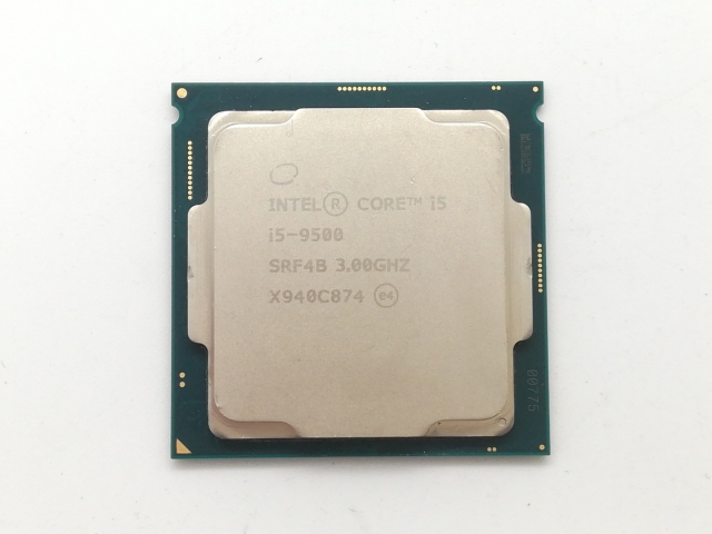 【中古】Intel Core i5-9500 (3GHz/TB:4.4GHz/SRF4B/U0) bulk LGA1151/6C/6T/L3 9M/UHD630/TDP65W【日本橋3】保証期間１週間