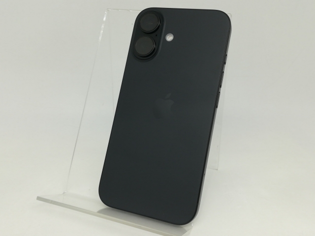 【中古】Apple 国内版 【SIMフリー】 iPhone 16 128GB ブラック MYDQ3J/A【大須アメ横】保証期間１ヶ月【ランクA】